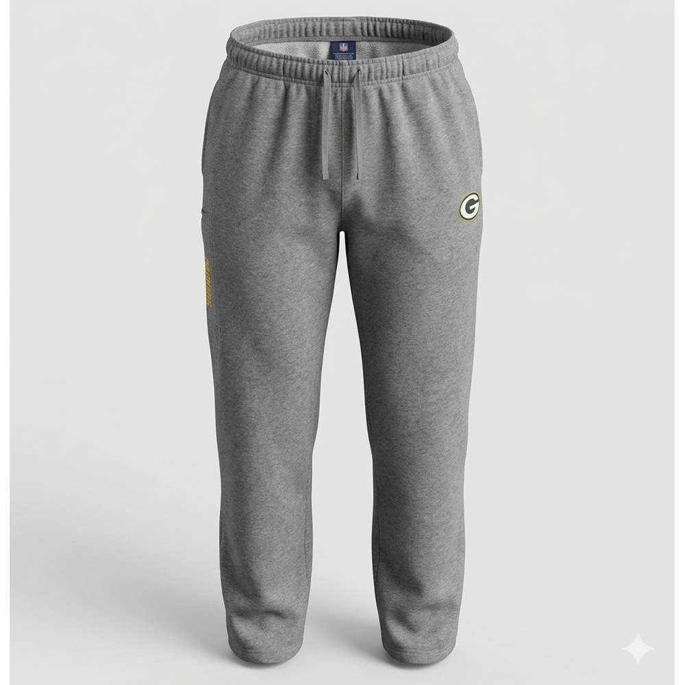 NFL Team Apparel Green Bay Packers Men's Gray Sweatpants. Size XL